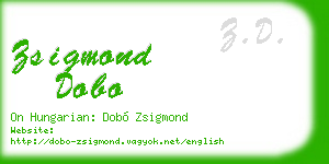 zsigmond dobo business card
